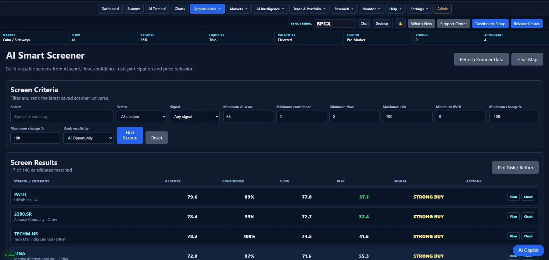 AI Smart Screener screenshot